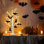 Décorations de Noël d'intérieur, ensemble de 2 sapins de Noël lumineux de 60 cm en bouleau avec lumières DEL