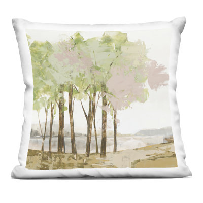 Coussin décoratif imprimé Spring Spring Awakening Forest par Ian C.