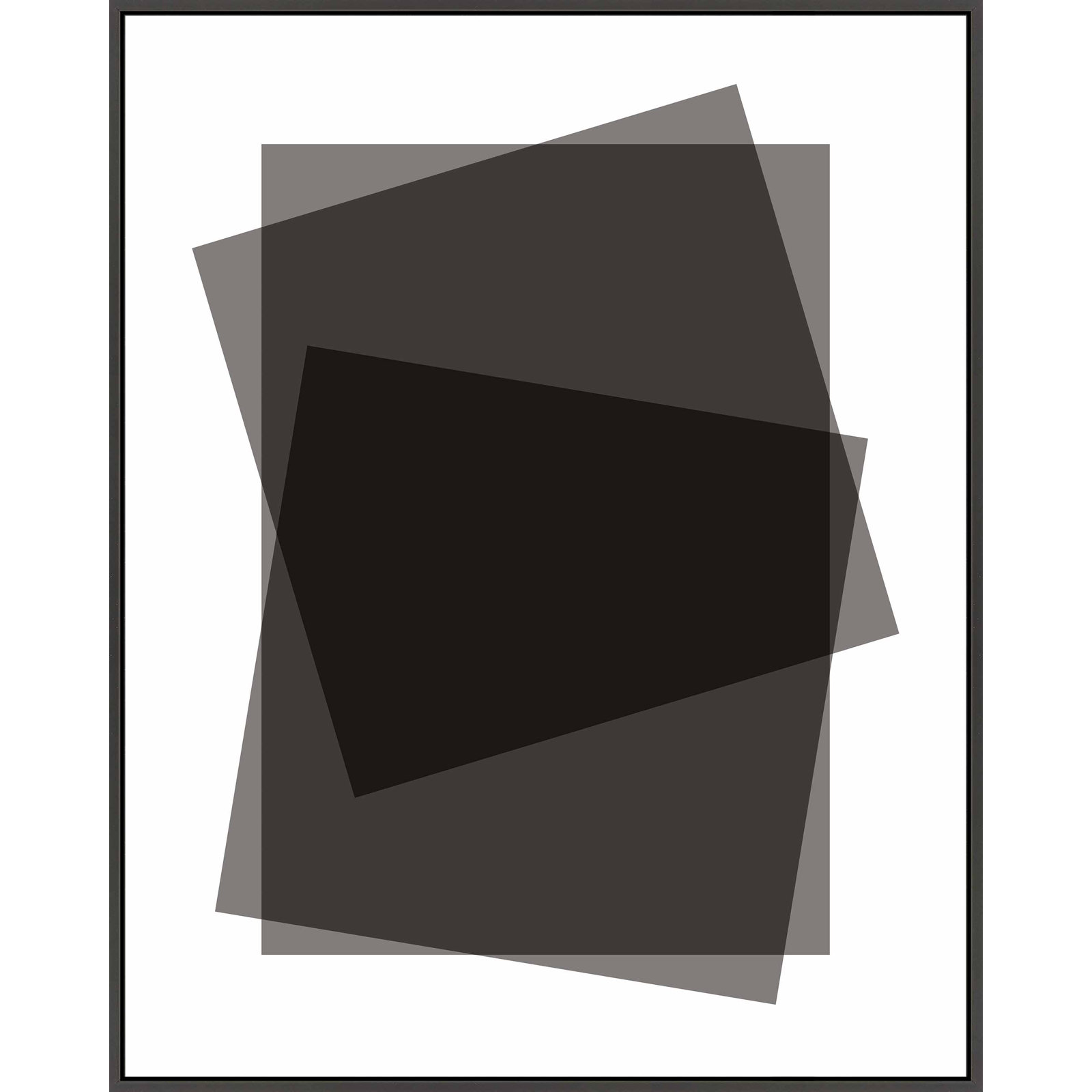 Kami "Black Kami" Print by Jacques Pilon, 50" H x 40" W, Black Framed Canvas