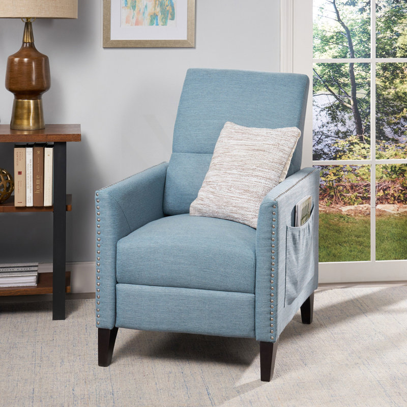 PUSH BACK RECLINER, Light Blue