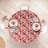 The Holiday Aisle® Christmas Fitted Round Tablecloth Diameter Ruby Red White-2129404987