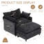 Fauteuil d'appoint surdimensionné en chenille avec repose-pieds-1219660610