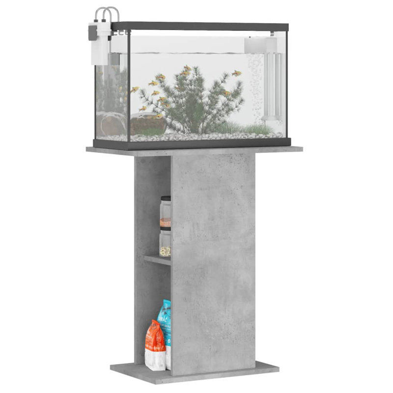 Support pour aquarium vidaXL, H 28,54 po x l 23,82 po x P 14,17 po, Gris béton