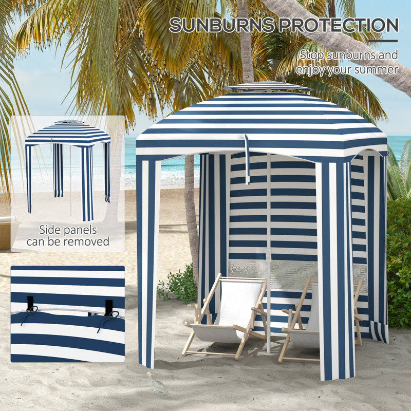Parasol de plage portatif 5,8 pi x 5,8 pi