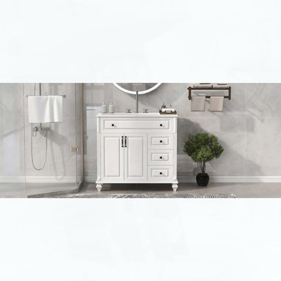 Meuble-lavabo de salle de bain de 36 pouces avec lavabo