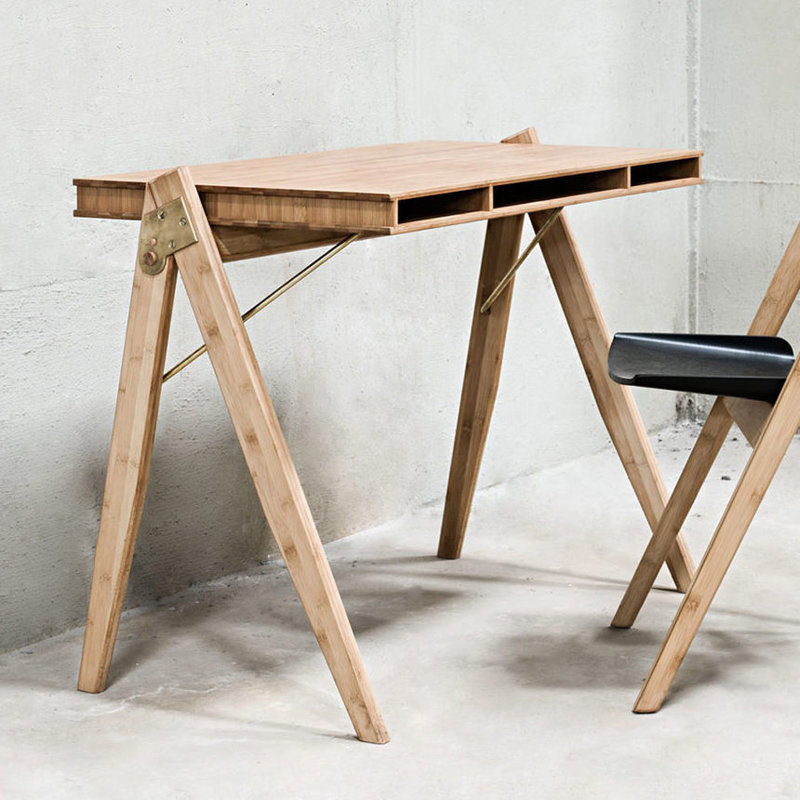 Kade Solid Wood Writing Desk