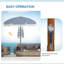 Parasol d'extérieur 7 x 7 pi avec inclinaison, évent, parasol de table de marché avec volants et volants, bleu