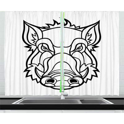 Ruffled Kitchen Curtain