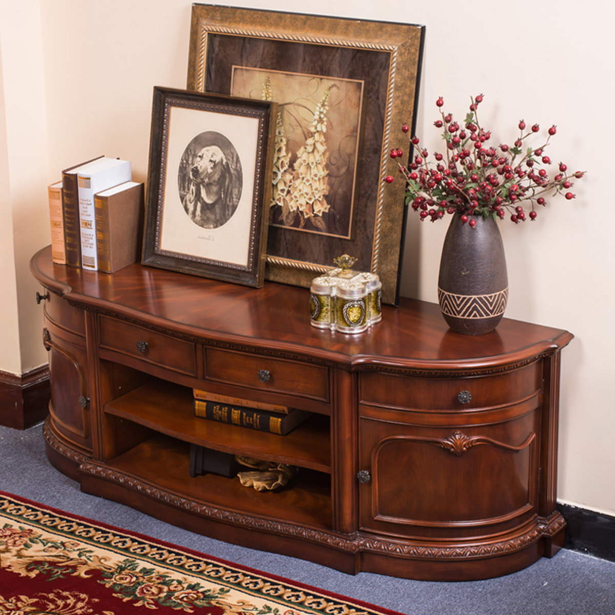 Feel High Pillows TB800447662486FHP&Size Solid Wood 59.06'' W Storage