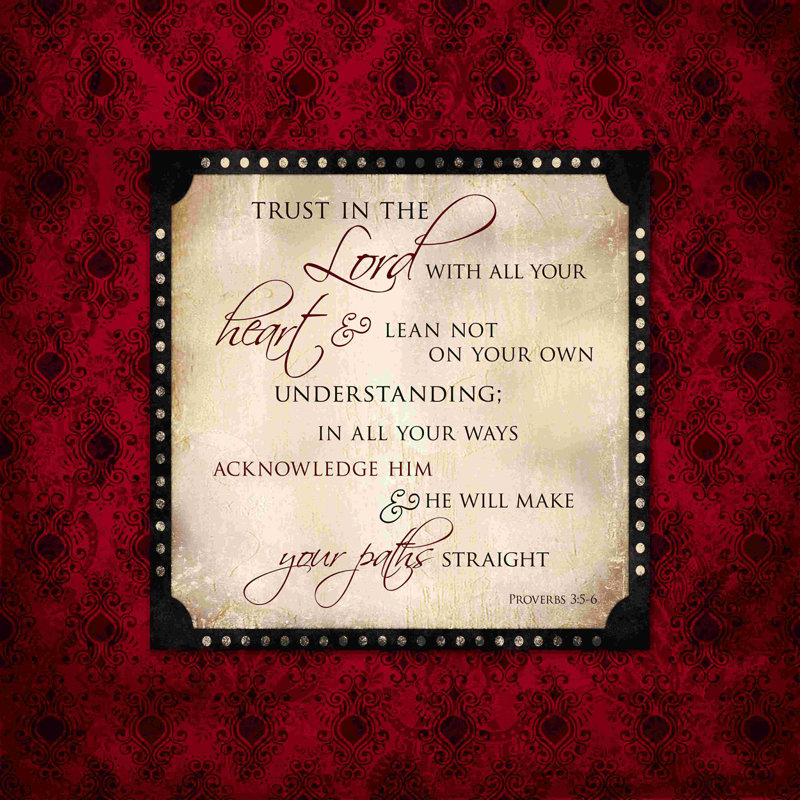 «Trust in the Lord 5», impression sur toile tendue, L 12 po x H 12 po