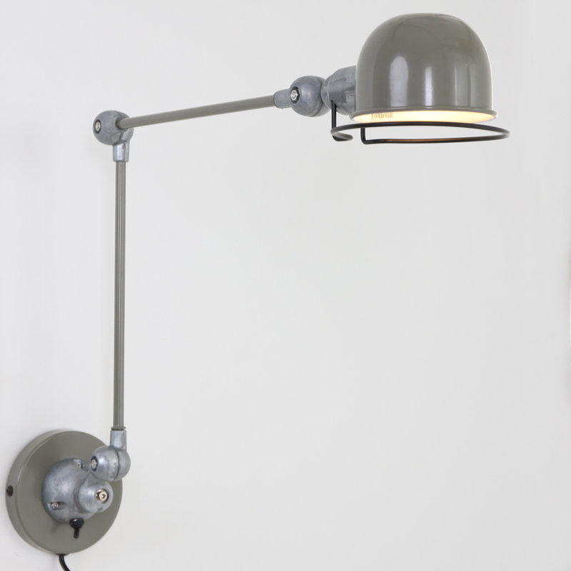 Lemke Swing Arm Sconce, Grey/Green