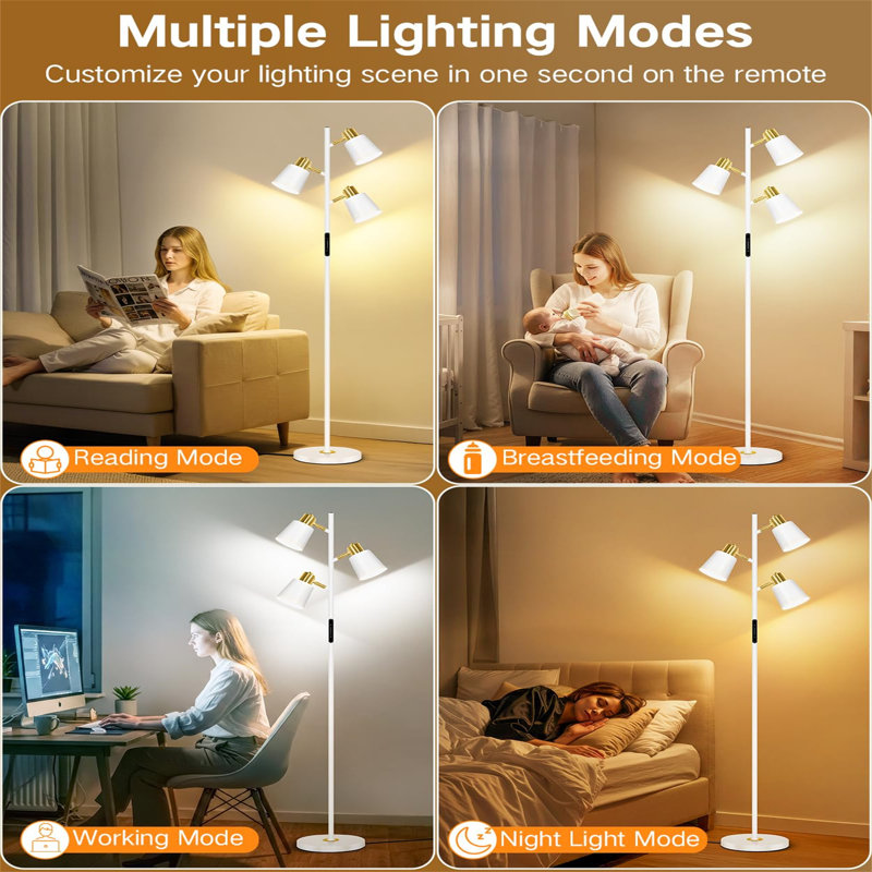 170cm Tree Floor Lamp, White