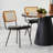 Bodnar Ratten Back Tufted PU  Upholstered Dining Side Chair-1494427622