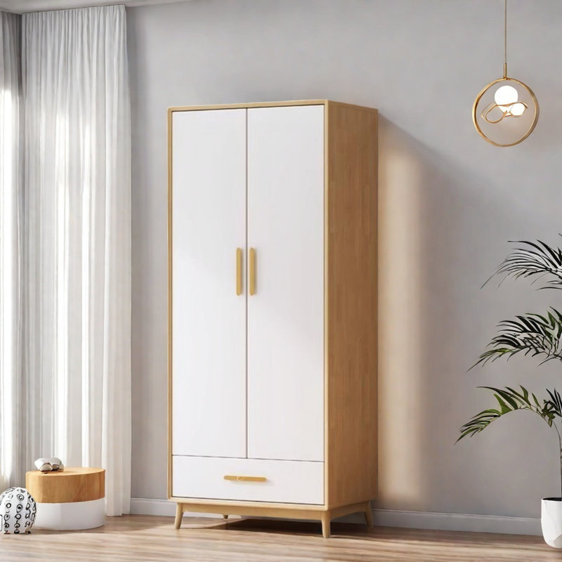 Modern Simple Wardrobe, Burlywood/White