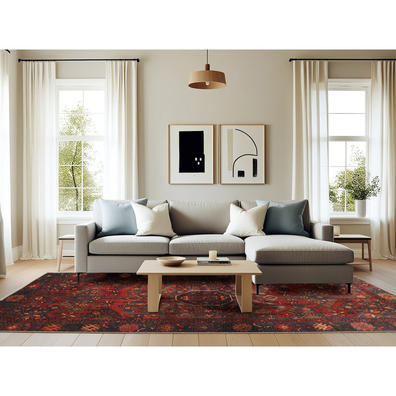Erickah Oriental Indoor Rug, Rectangle 6' x 9'