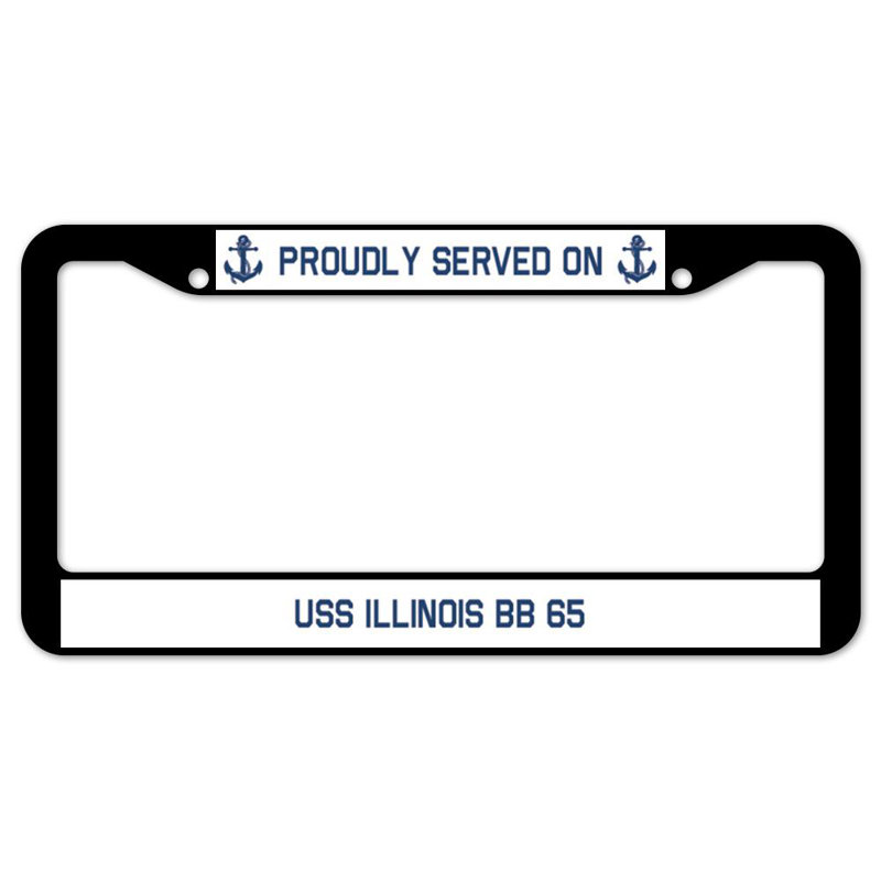 Fièrement servi sur un cadre de plaque USS ILLINOIS BB 65