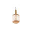 1 - Modern Gold Copper Chandelier Pendant Light – Ribbed Glass Jar Shade, LED Ceiling Light Fixture with E27 Socket-102221279
