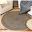 Round Striped Hand Woven Indoor / Outdoor Area Rug-74881307
