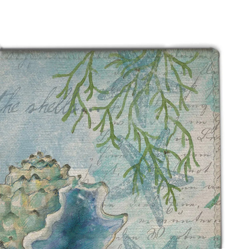 Sketchbook Shells Outdoor Doormat, 24" W x 36" L