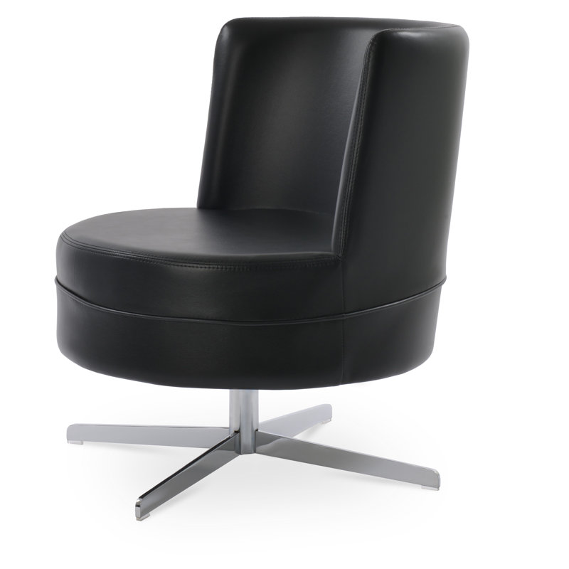 Chaise longue pivotante 4 étoiles Hilton, Similicuir noir