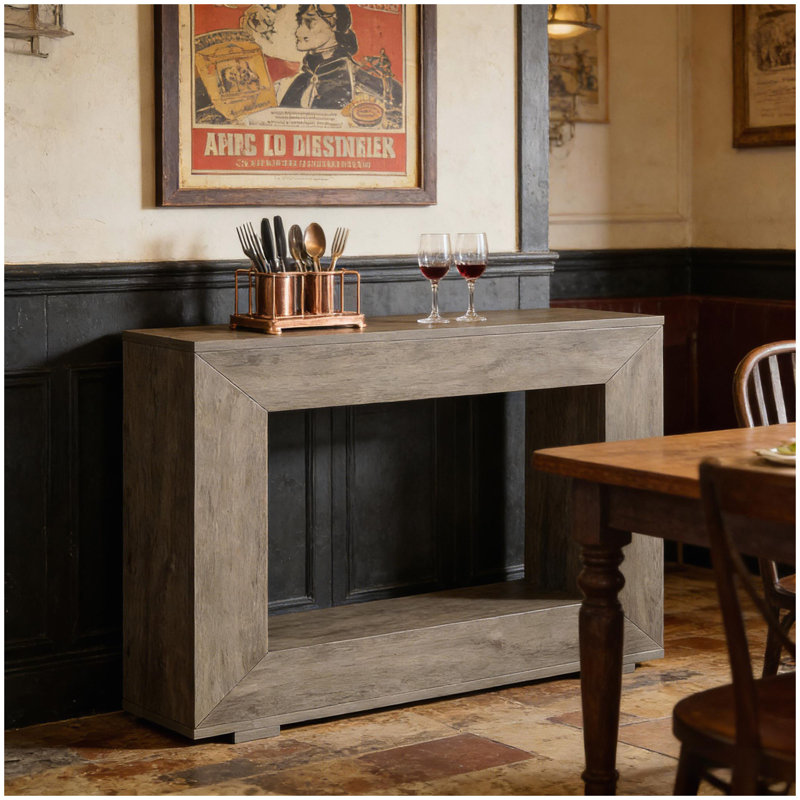 Entryway Sofa Table,Wood Side Table,Console Table, Gray