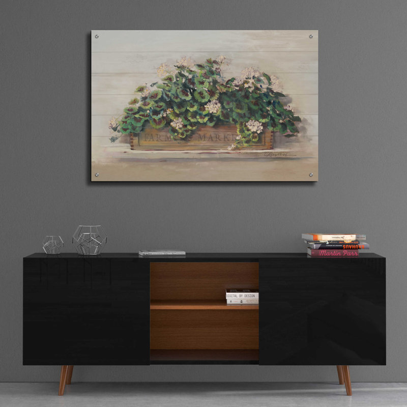 «Market Geraniums Farmers Market Crop» par Carol Rowan, H 24 po x l 36 po x P 0,2 po