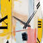 Pensées éphémères de Colorfield - horloge murale abstraite-1402461358