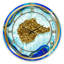 Golden Heart Blue Agate Stone - Modern wall clock-49188467