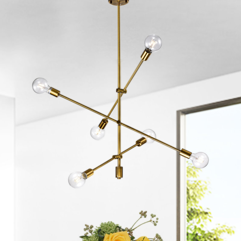 Lustree linéaire 6 lumières spoutnik modern Naughton