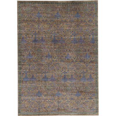 Hand Woven Silk and Wool Area Rug