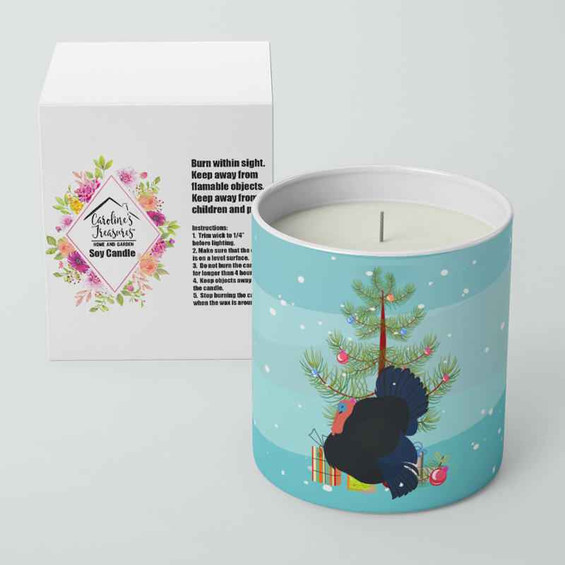 Pine/Christmas Tree Scented Jar Candle with Ceramic Holder