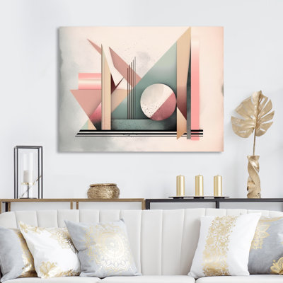 «Pink Minimalisme Transient Grace I», art mural sur toile