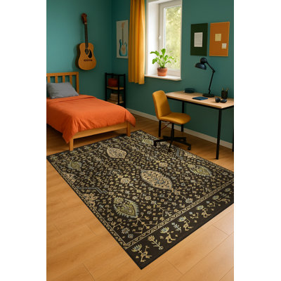 Tapis tissé orange traditionnel Mosso