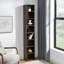Étagère de rangement multimédia à 8 niveaux, armoire de rangement compacte CD DVD avec tablettes réglables, bibliothèque haute étroite pour le bureau à domicile, bibliothèque multifonctionnelle à deux étages-1654486077