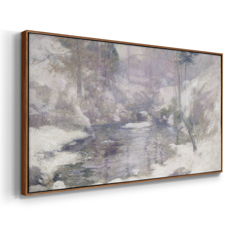Série paysage - CMXLVI - Toile tendue avec châssis encadré - Prêt à être accroché, Noyer, H 21 po x l 41 po