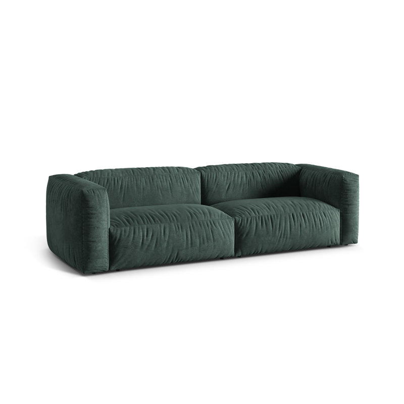 Carlens 3 Seater Velvet Sofa, Petrol