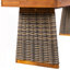 Banc d'extérieur en bois d'acacia 1 pièce, finition teck + osier gris-944549677