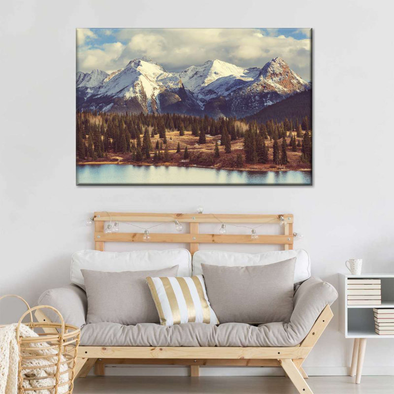 Impression sur toile Rocky Mountains, H 34 po x l 51 po x P 1,25 po