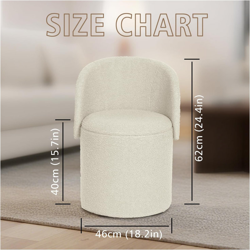 3-in-1 Teddy Ottoman Stool with Hidden Storage, Foldable Upholstered Seat and Footrest for Bedroom, Living Room or Dressing Area