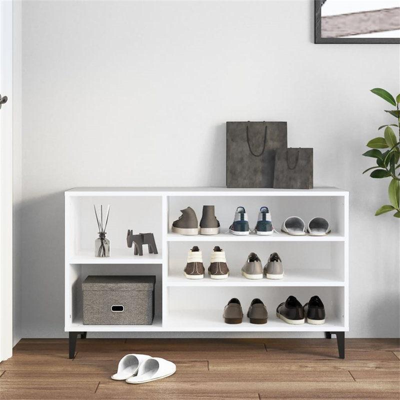 Behruz 11 Pair Shoe Storage Cabinet, White
