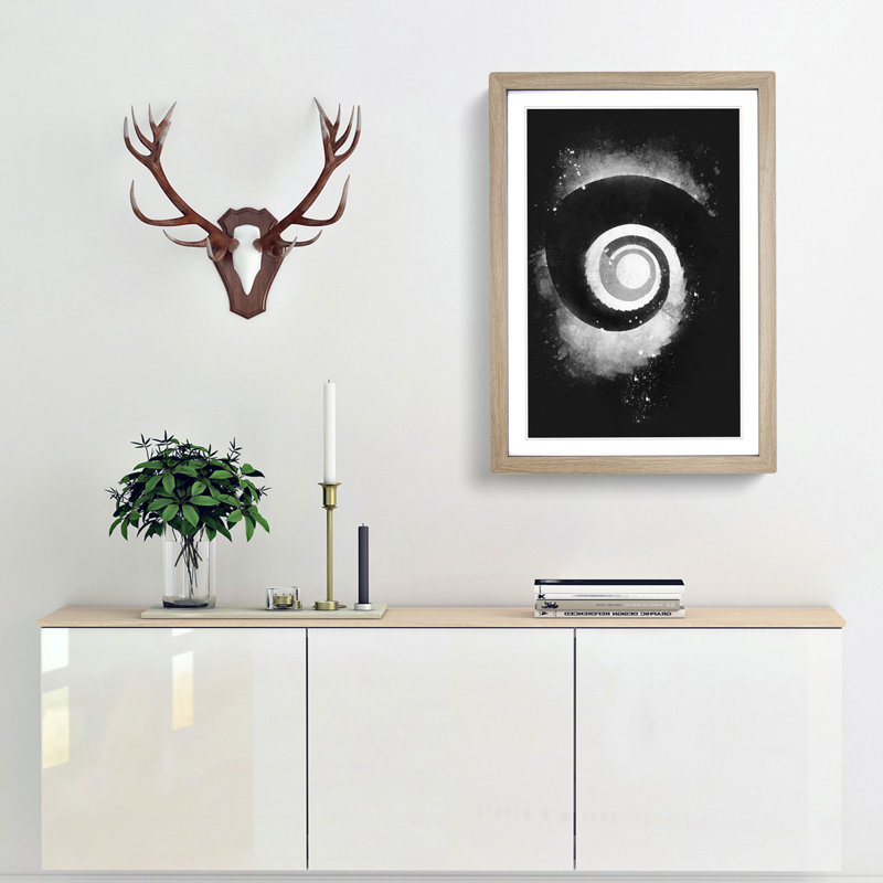 Spiral Staircase Abstract - Framed Print, 63cm H x 45cm W x 2cm D, Oak Framed