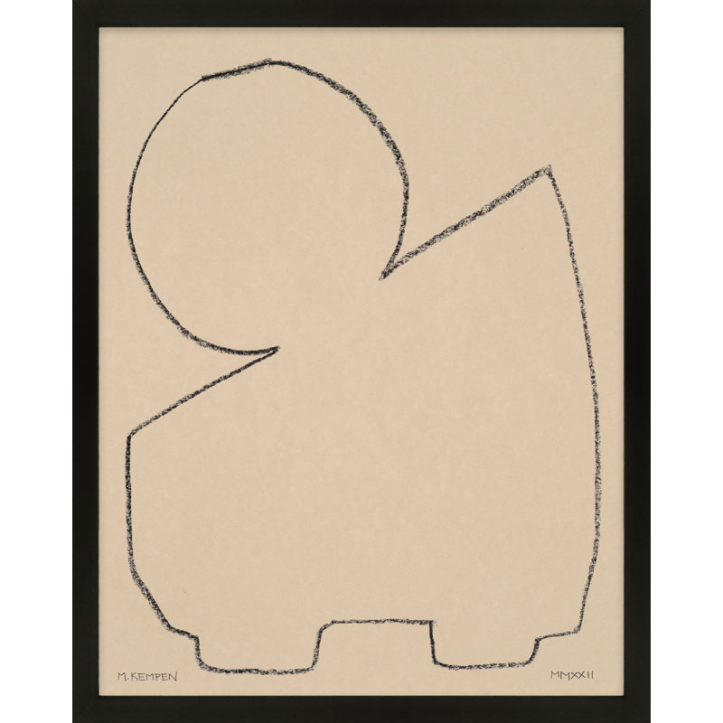 Outlines 1 by Michael Kempen, 40" W x 50" H, Black Framed