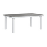 Berlin Gardens Homestead Regular Top With White Base Rectangular Dining Table