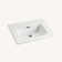 Integrated White Ceramic Basin With One Predrilled Faucet Hole, Drain Assembly NOT Included
