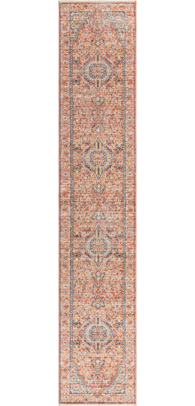 Alkire Oriental Area Rug, Runner 2'11" x 16'5", Brick Red