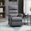 Fauteuil inclinable Power Lift avec massage par vibration, télécommande et amp; Poches latérales | Gris | Tissu revêtu de tissu d'ameublement-1122320723