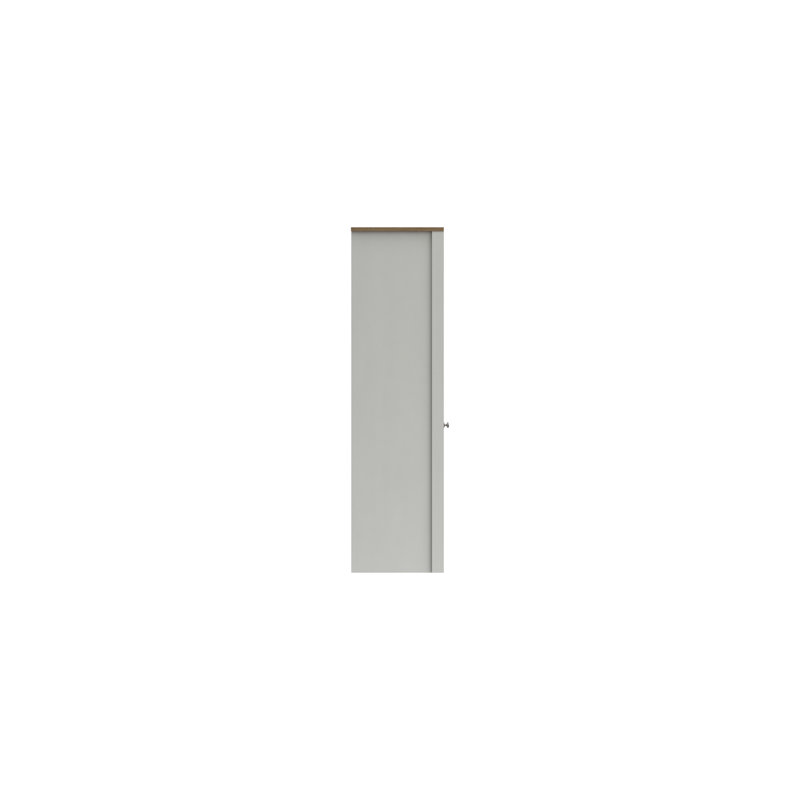 Newhaven 2 Door Manufactured Wood Wardrobe, Natural Rustic Oak/White