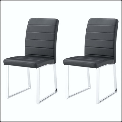 Chaise de bureau / salle à manger en polyuréthane de qualité supérieure - coussin épais de 2,1 po - ensemble de 2