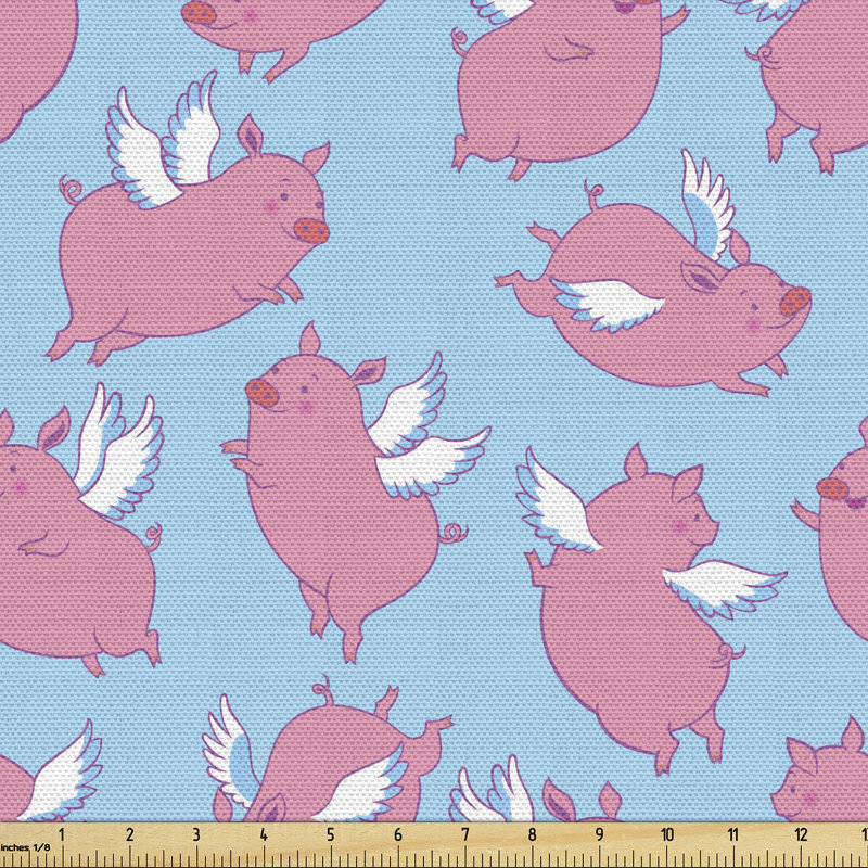 Chimaobi Cartoon Flying Piglets Wings Multi-Purpose Fabric