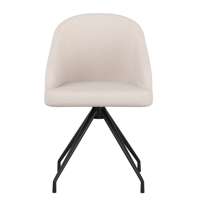 Chaise de bureau Martha Stewart Sora, Bronze huilé, Blanc